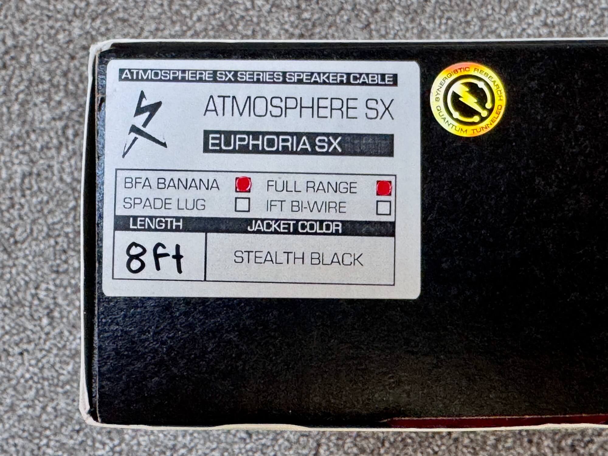 Synergistic Research Atmosphere SX Euphoria 8ft Speaker Cables, Free Shipping! - Image 4