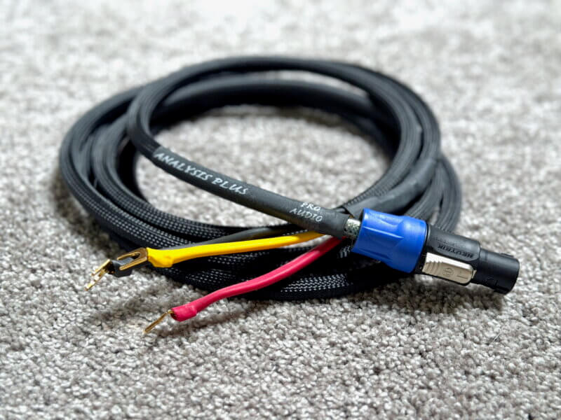 Analysis Plus REL Subwoofer Cable, 9ft, Speakon to Spade, Free Shipping!