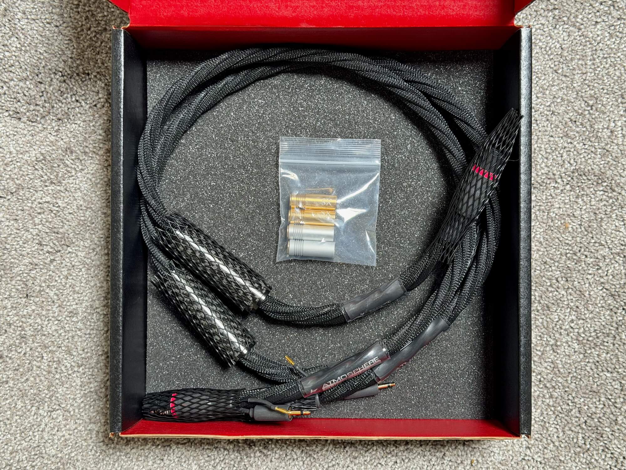 Synergistic Research Atmosphere SX Euphoria 1M XLR Interconnects, Free Shipping! - Image 2